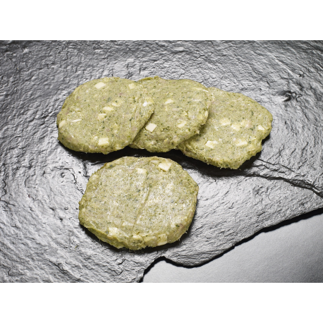 Burger Meat de Pollo y Calabacín Pack de 4 Unidades aprox 150g Unidad.