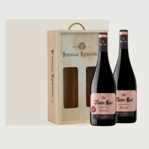 Monte Real Reserva de Familia - Caja de madera 2 botellas de 75 cl