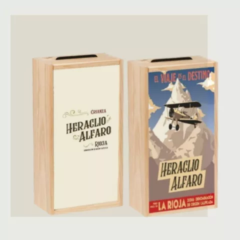 Heraclio Alfaro Finca Estarijo - Caja de madera 2 botellas de 75 cl
