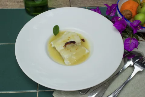 Bacalao en salsa de sidra natural