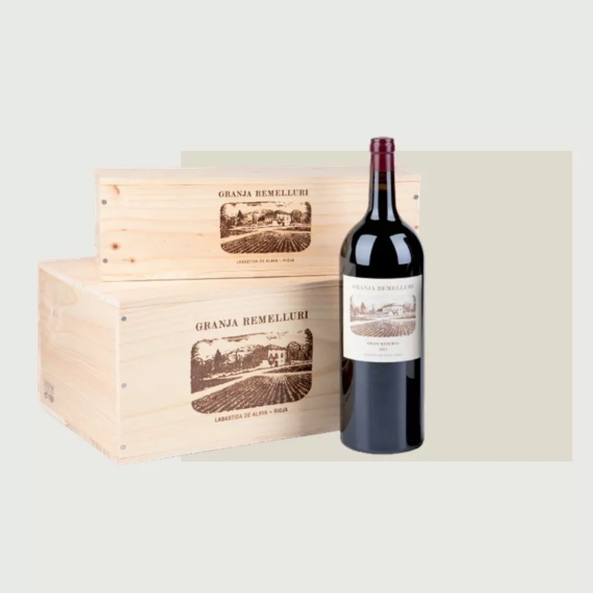 Granja Remelluri - Caja de madera 6 botellas de 75 cl
