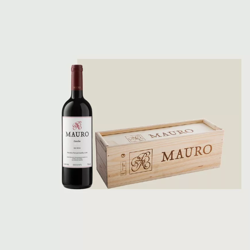 Mauro - Caja de madera 3 botellas de 75 cl