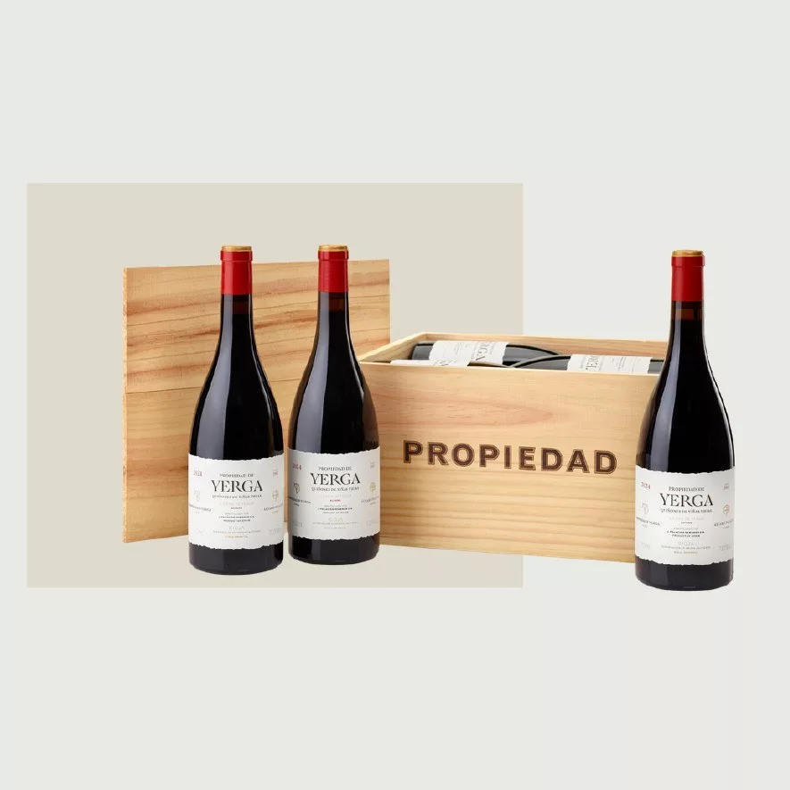Propiedad - Caja de madera 3 botellas de 75 cl